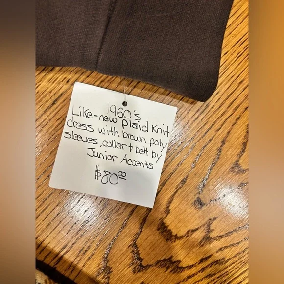 1960s Junior Accents by Frank Adam’s Plaid Dress W/ Zipper Junior Size L Vintage - Picture 3 of 6